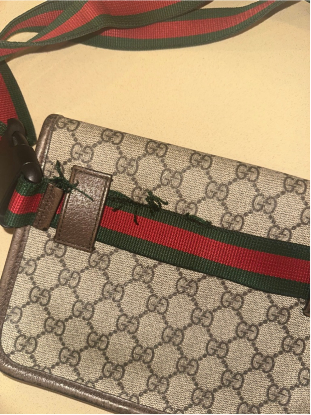 Women's Gucci Crossbody Belt Bag One Size Beige Brown 100% authentic - Picture 8 of 9
